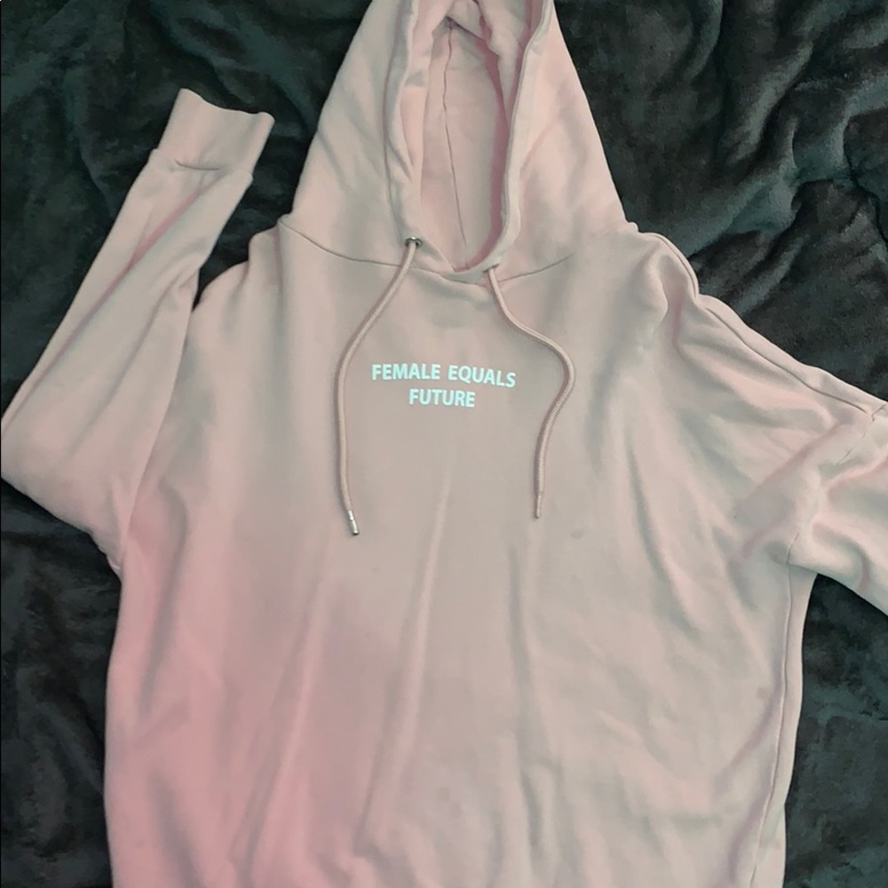Pink female equal future hoodie